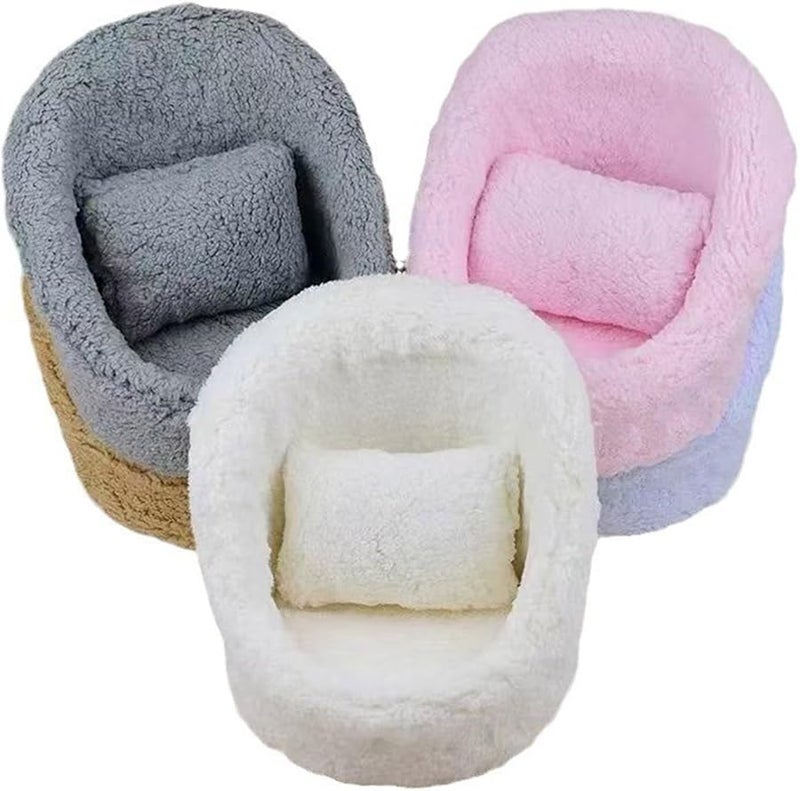 Brown Newborn Photography Props Plush Sofa Chair Infant Photo Backdrop Accessories - Image 4